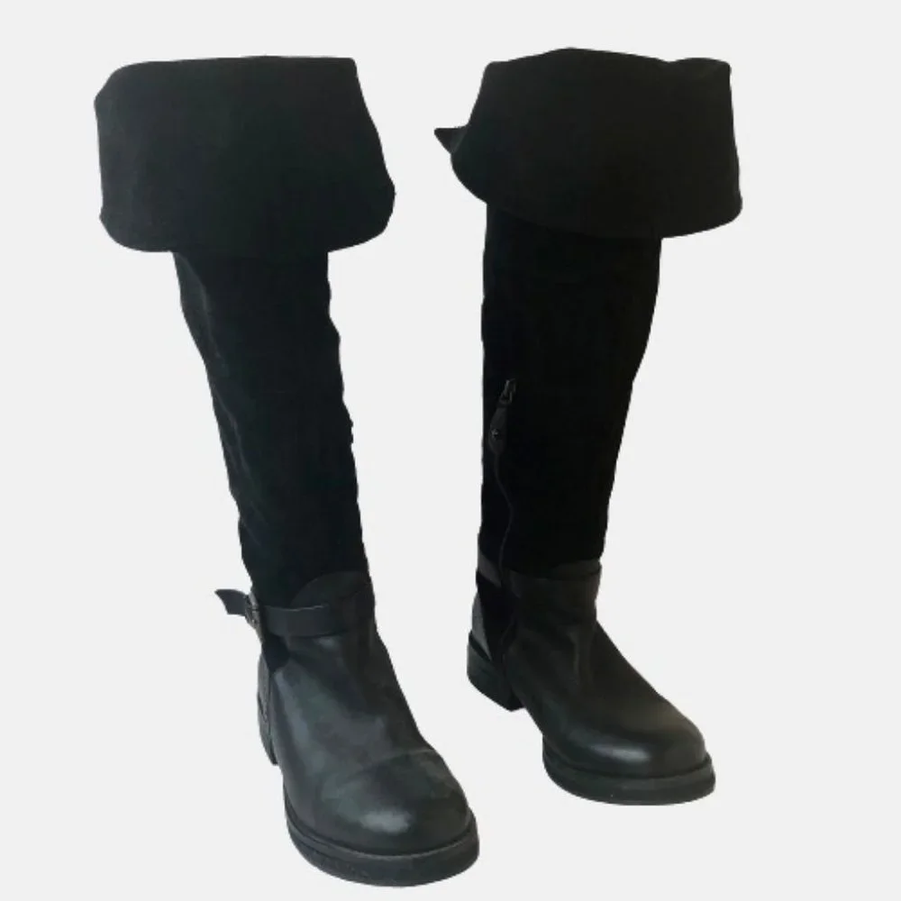 Gentle Souls Over The Knee Boot Two Leathers